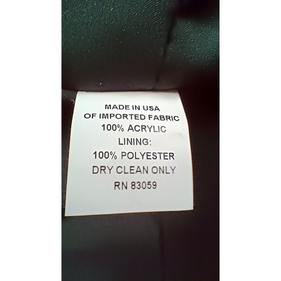 Ribbed Lady Jacket by DREW Black Size XS Zip Front Lined Classic Career USA Made - Picture 9 of 13